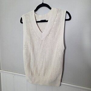 GAP Cream Knit Cotton Sweater Vest